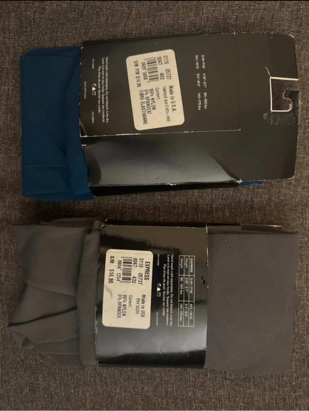 Bundle of 2 deadstock vintage express tights
